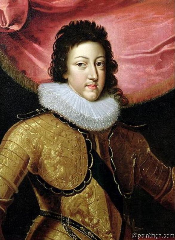 Portrait of Louis XIII by Frans Pourbus the Younger Reproduction