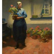 Woman with Geraniums