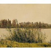 View of Dosseringen, Copenhagen, with Willow Scrub in the Foreground (study)