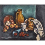 Still Life with Apples and Croisants