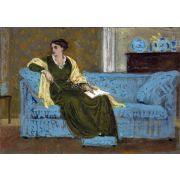 Woman Seated on a Sofa