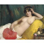 An odalisque with a red fan