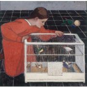 Silvia Koller with Bird Cage