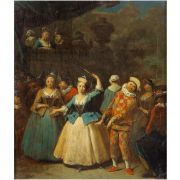 A dance scene with harlequin