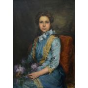The portrait of Laura Sauvinet, a pupil of the artist