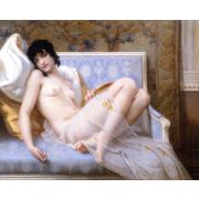 Nude Young Woman on a Sofa