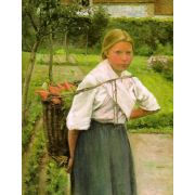 Girl with a Basket of Vegetables