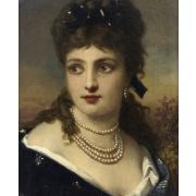 A Young Beauty With Pearl Necklace