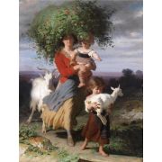 Mother Returning Home with Children