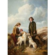 A Boy and a Girl with Hounds