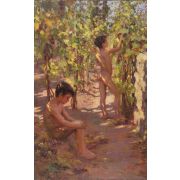 Boys Picking Grapes at Capri