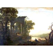 A Morning Landscape with a Triumphal Arch