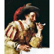 A Distinguished Cavalier Smoking a Pipe