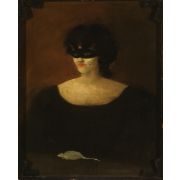 Masked Woman with a White Mouse