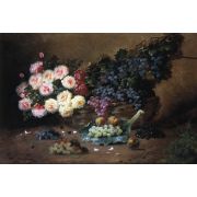 Still Life with Roses and Grapes