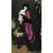 Elegant Woman with Her Dog