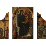 Triptych: The Virgin and Child; Crucifixion (left wing); Saint Francis Receiving the Stigmata (right