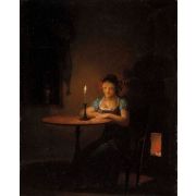 Young Woman Playing Patience