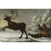 Abraham Renstirna Dressed as a Lapp and his Reindeer