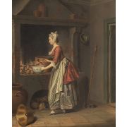A Maid Taking Soup from a Pot