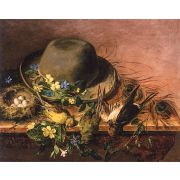 Still Life with Hat, Bird and Eggs