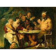 A Group around a Table, after Jacob Jordeans