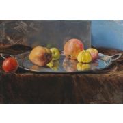 Apples and Quinces on a Silver Tray