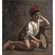 Boy with tambourine