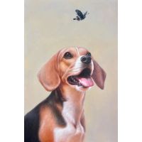 Beagle & Butterfly