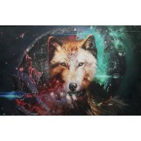 Elemental Wolf Painting after CG Work