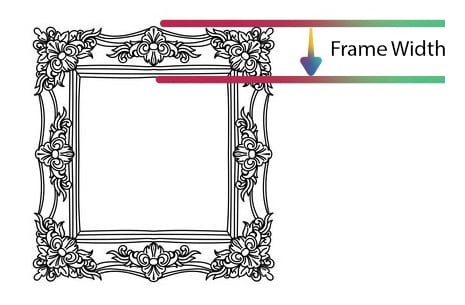 carved frame width