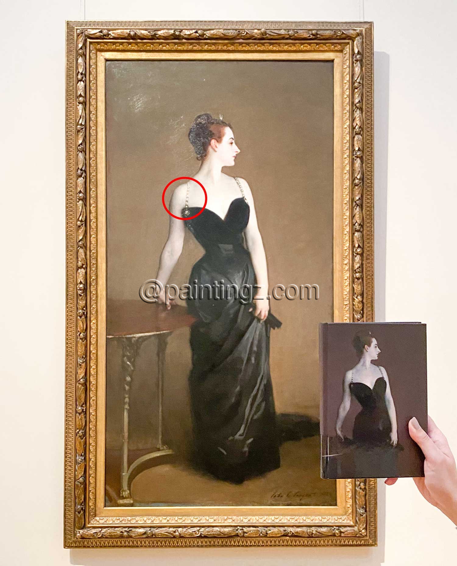 Madame X  (Madame Pierre Gautreau) by John Singer Sargent As Seen Now, with Both Straps Fastened