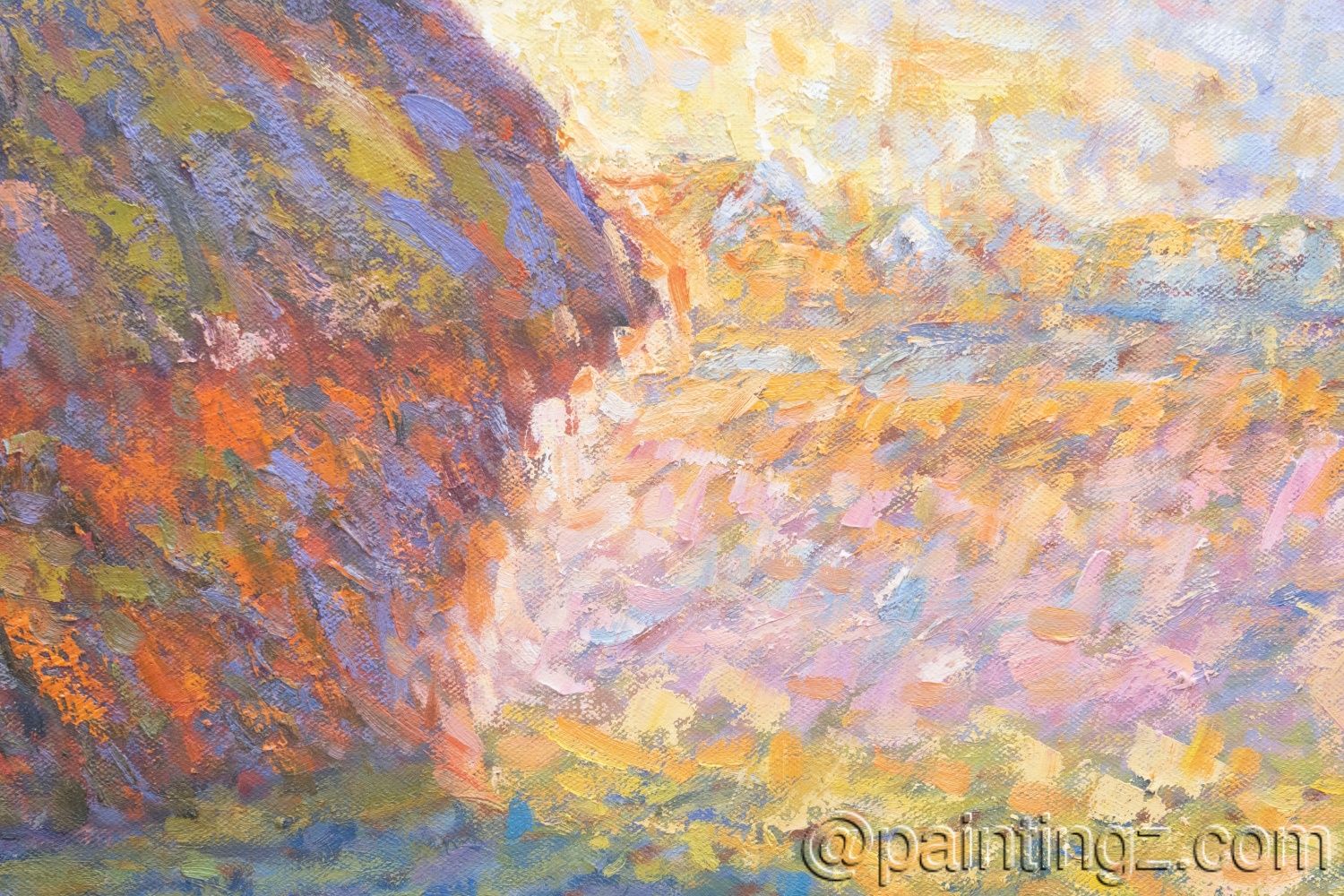 Rich Colors in the Close-up of Monet's Haystacks Reproduction 