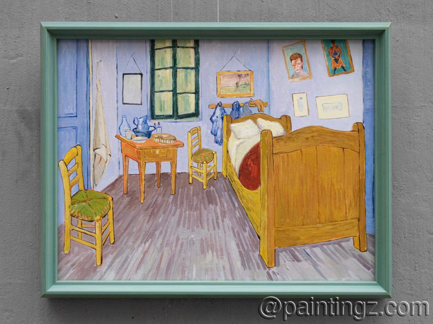 Framed Reproduction of Vincent's Bedroom in Arles, 21 (w) x 16 (h) inch