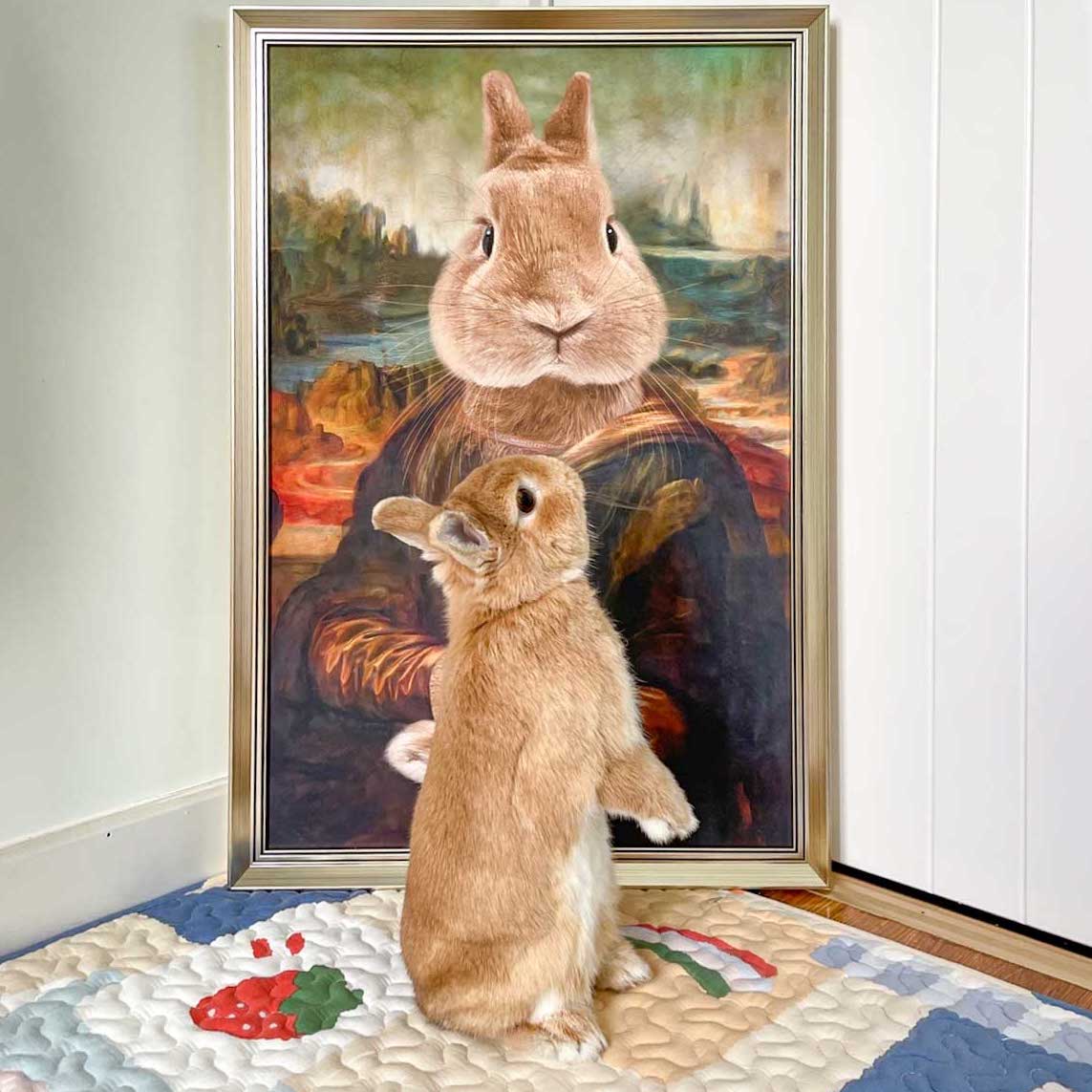Mona Lisa Bunny Portrait